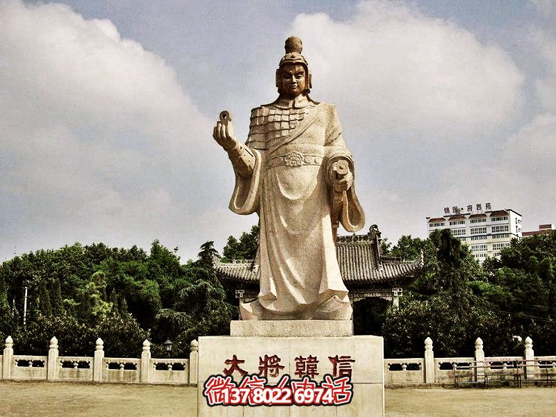 以漢白玉雕塑緬懷韓信，美化景區(qū)，展現(xiàn)創(chuàng)意兵