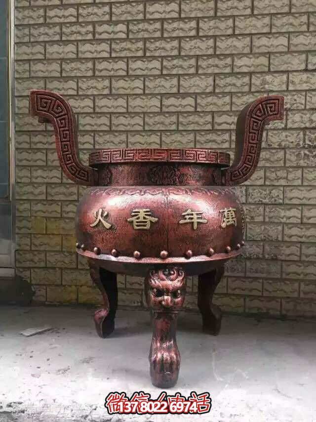 紅銅香爐，來自古老寺院的精美鑄造