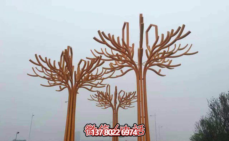 不銹鋼景觀雕塑，提升步行商業街抽象美感