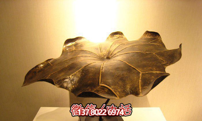 精美銅雕荷葉雕塑，添彩廣場環境