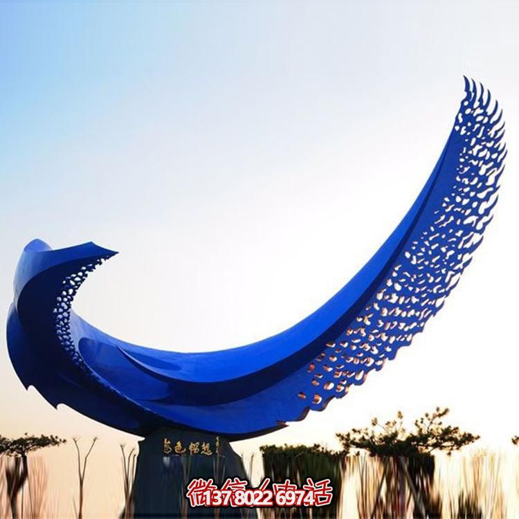 不銹鋼雕塑裝置，繽紛綠化帶景觀