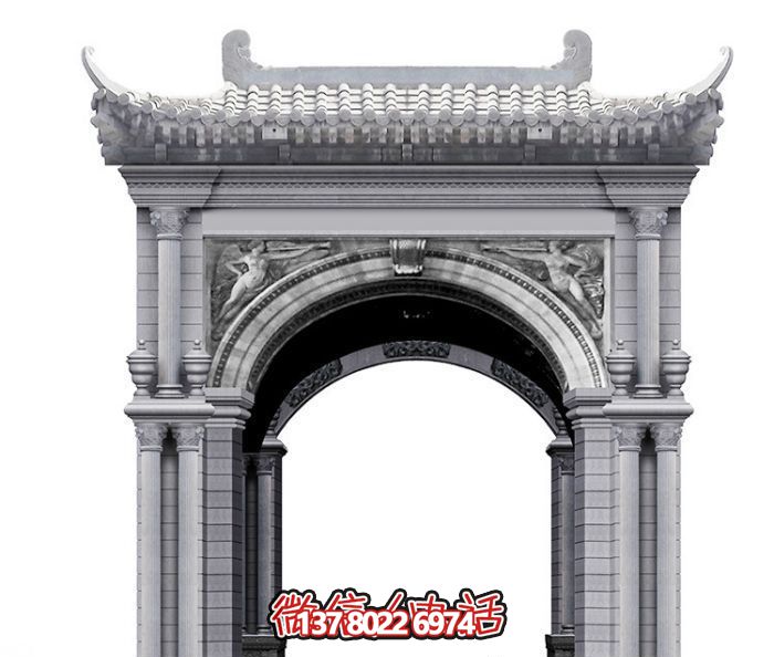 歐式中式創意青石牌坊門樓雕塑 歐式中式創意青石牌坊門樓雕塑