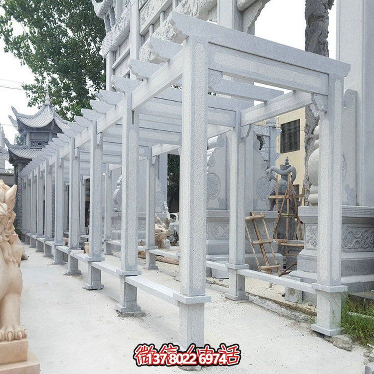 精美大理石石雕裝飾長(zhǎng)廊，美化小區(qū)戶(hù)外環(huán)境