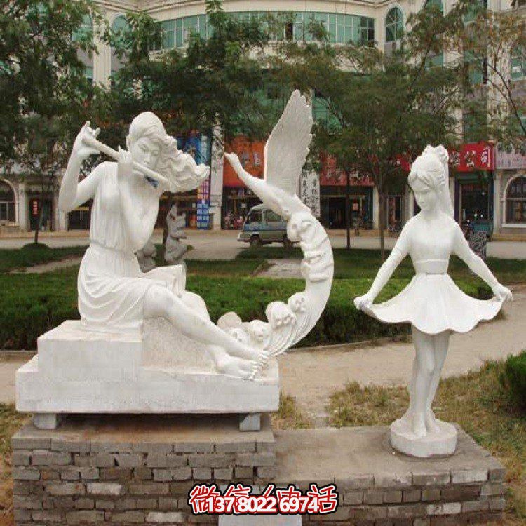 大型石雕人物雕塑，為園林景觀增添靈動之美