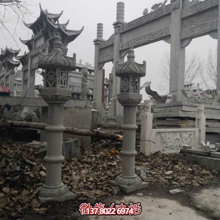 精美石雕創意石燈，提升庭院景觀美感