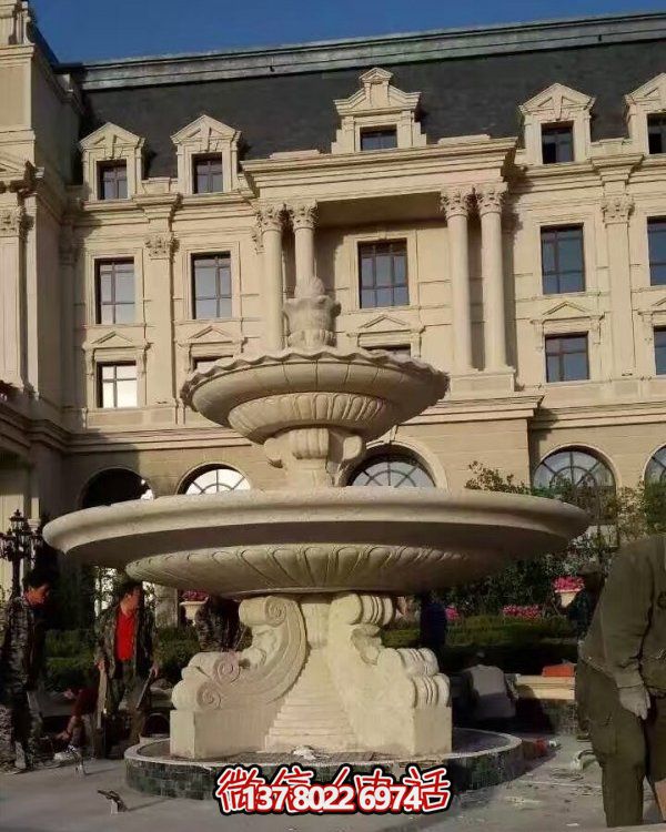 私家晚霞，大理石噴泉雕塑