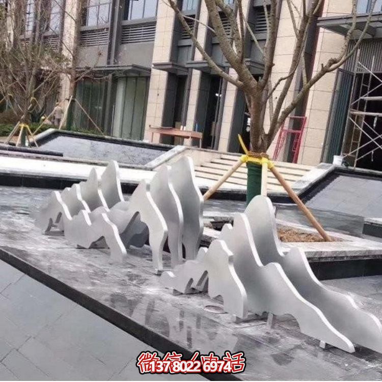 融合唯美抽象，完美裝點小區景觀的不銹鋼噴泉水池雕塑