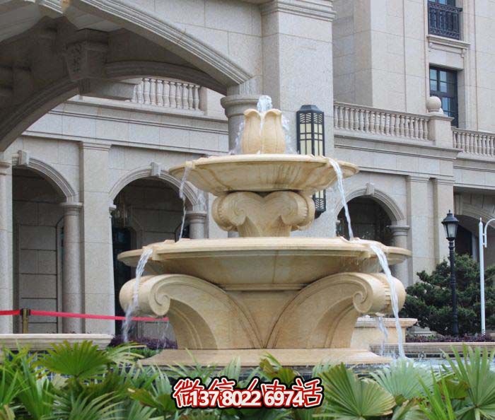 歐式風格大理石噴泉雕塑，美化酒店、廣場、景觀