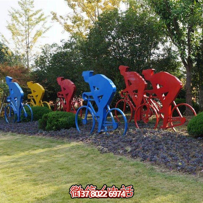 不銹鋼剪影賽車(chē)擺件，點(diǎn)綴公園草坪