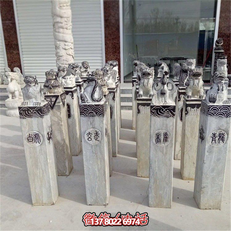 精美大理石雕塑，辟邪鎮(zhèn)宅，拴馬樁大型裝飾