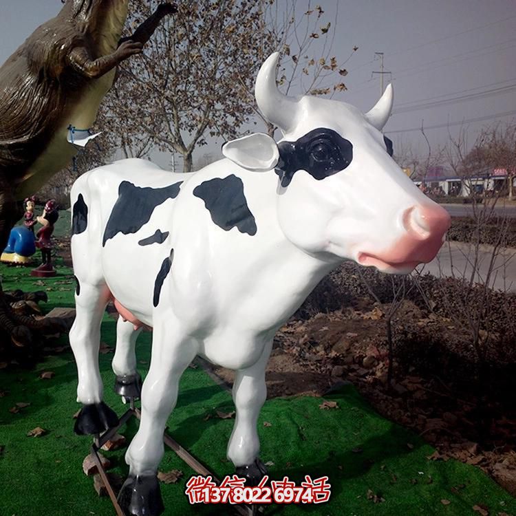 玻璃鋼制仿真奶牛擺件，裝點你的戶外農場