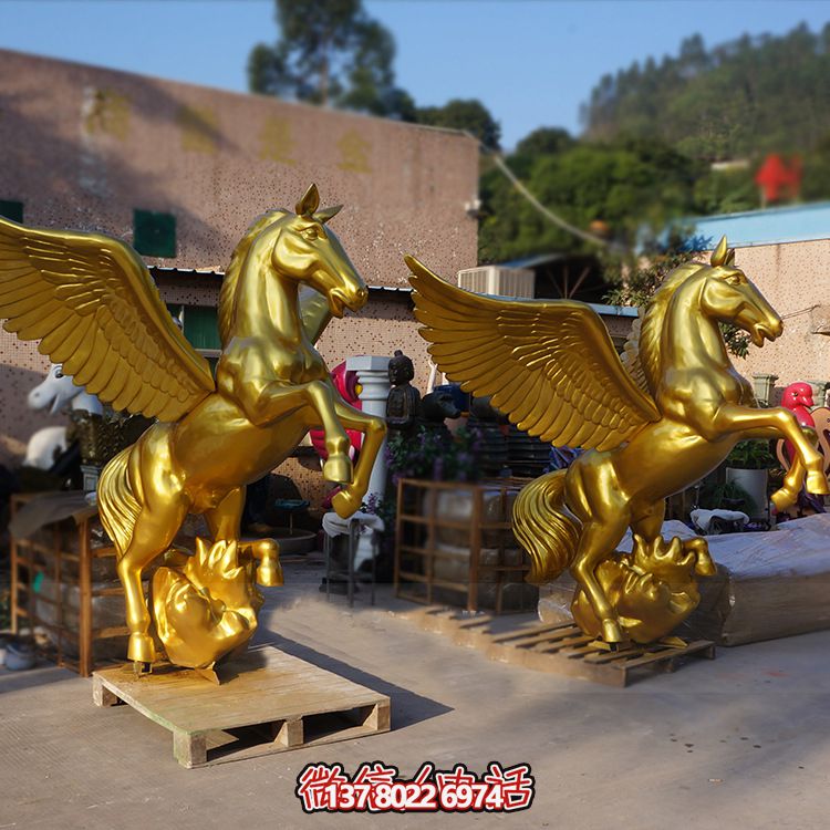精美的玻璃鋼雕塑飛馬,點綴大場面 精美的玻璃鋼雕塑飛馬,點綴大場面