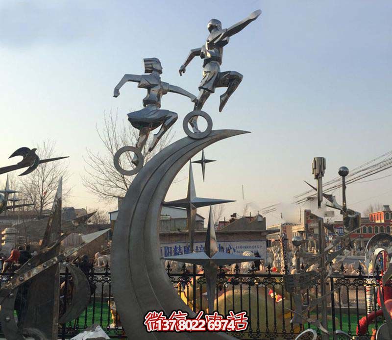 廣場(chǎng)不銹鋼海之星兒童雕塑 廣場(chǎng)不銹鋼海之星兒童雕塑