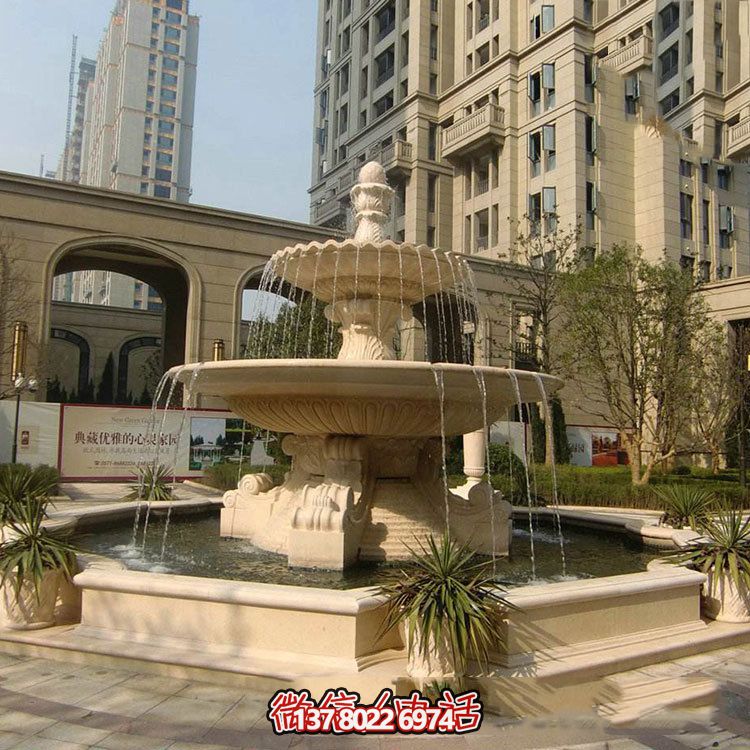 小區庭院石雕歐式噴泉雕塑 小區庭院石雕歐式噴泉雕塑