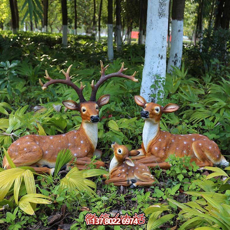 戶外草叢創(chuàng)意景觀裝飾品仿真動(dòng)物梅花鹿雕塑 戶外草叢創(chuàng)意景觀裝飾品仿真動(dòng)物梅花鹿雕塑