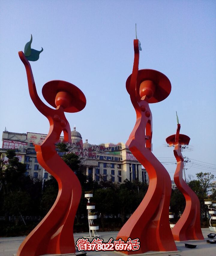 商業(yè)廣場不銹鋼跳舞的抽象人物雕塑 商業(yè)廣場不銹鋼跳舞的抽象人物雕塑