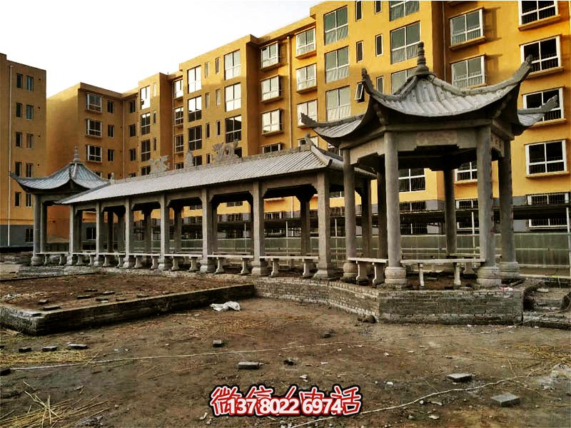 小區花園擺放休閑區青石長廊涼亭雕塑座椅 小區花園擺放休閑區青石長廊涼亭雕塑座椅