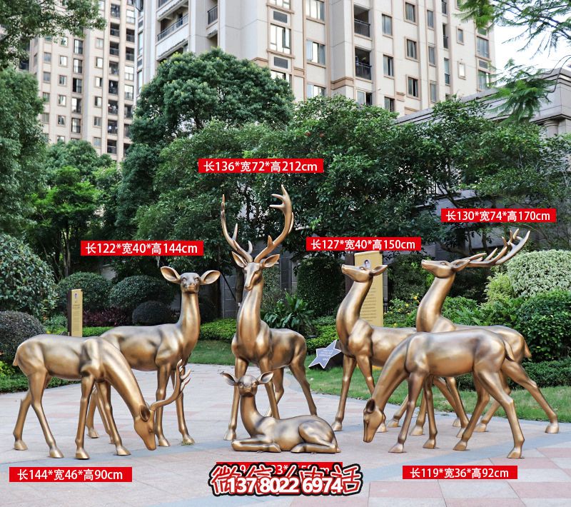 公園景區銅雕梅花鹿雕塑 公園景區銅雕梅花鹿雕塑