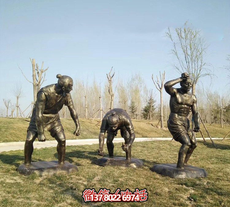 公園草坪擺放玻璃鋼仿銅農(nóng)耕文化插秧人物雕塑 公園草坪擺放玻璃鋼仿銅農(nóng)耕文化插秧人物雕塑