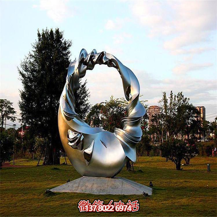 戶外廣場(chǎng)抽象園林景觀圓環(huán)擺件