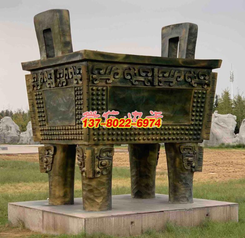 古樸青銅鼎雕塑：傳承千年古韻的傳統銅雕力作