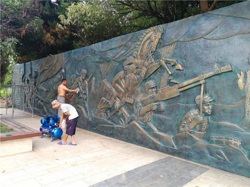 抗戰(zhàn)人物銅浮雕墻壁畫 抗戰(zhàn)人物銅浮雕墻壁畫